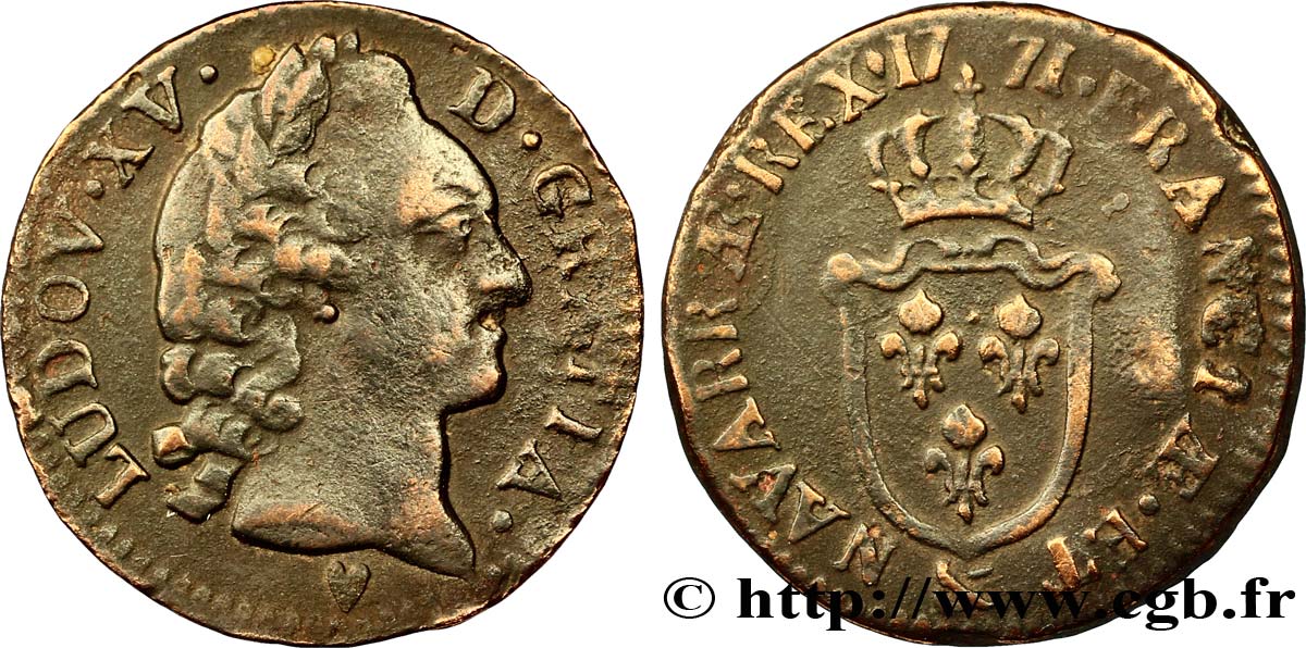 LOUIS XV DIT LE BIEN AIMÉ Sol d Aix 1771 Aix-en-Provence TB