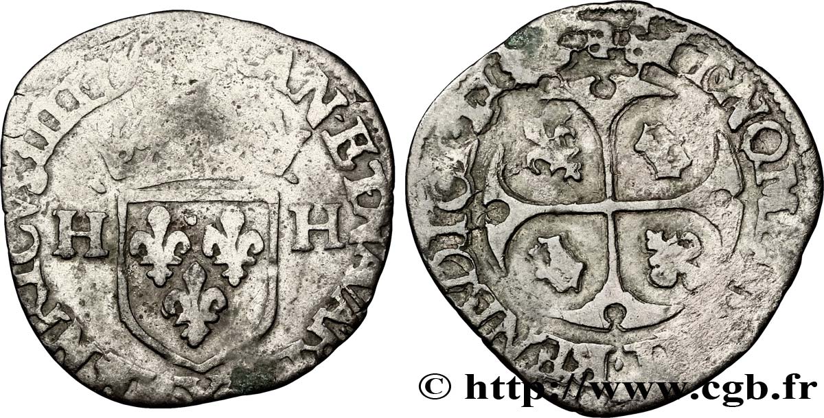 HENRY IV Douzain aux deux H, 2e type n.d. Amiens BC