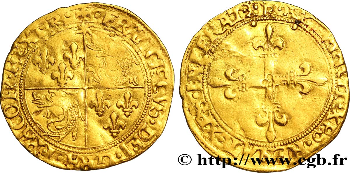 FRANÇOIS IER LE RESTAURATEUR DES LETTRES Écu d&nbsp;or au soleil du Dauphiné, 1er type n.d. Romans TB+/TB