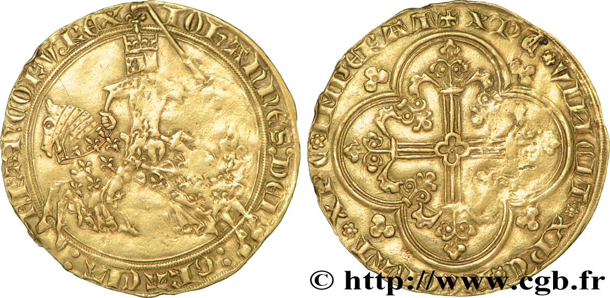 JEAN II LE BON Franc à cheval n.d.  TTB