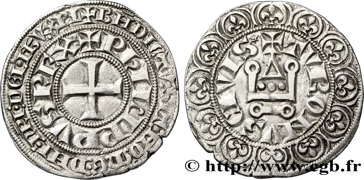 PHILIPPE IV LE BEL Gros tournois à l&nbsp;O long n.d. s.l. TTB