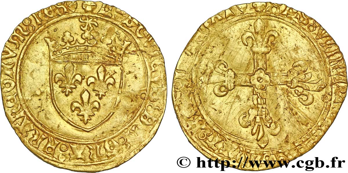 LOUIS XII LE PÈRE DU PEUPLE Écu d&nbsp;or au soleil n.d. La Rochelle TB+