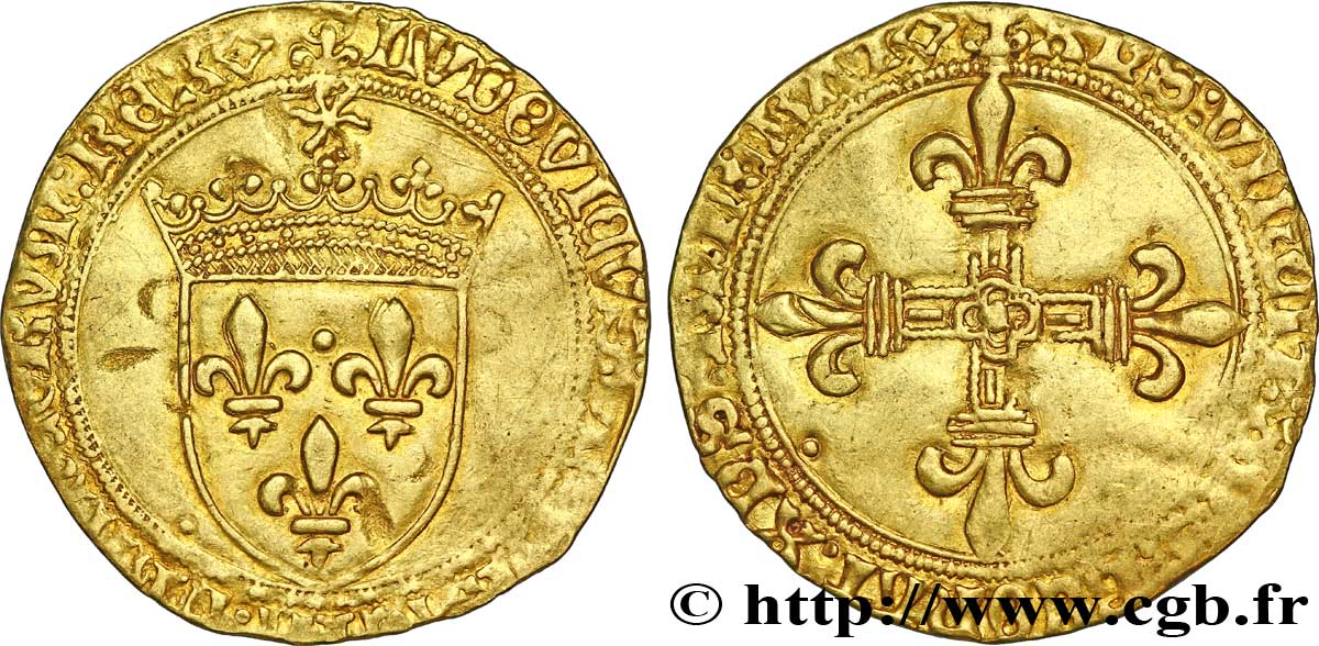 LOUIS XII LE PÈRE DU PEUPLE Écu d or au soleil n.d. Saint-André de Villeneuve-lès-Avignon TB+
