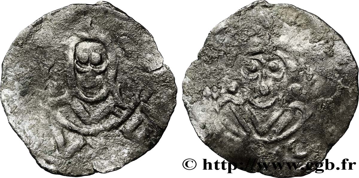 ROBERT II LE PIEUX Denier n.d. Laon TB