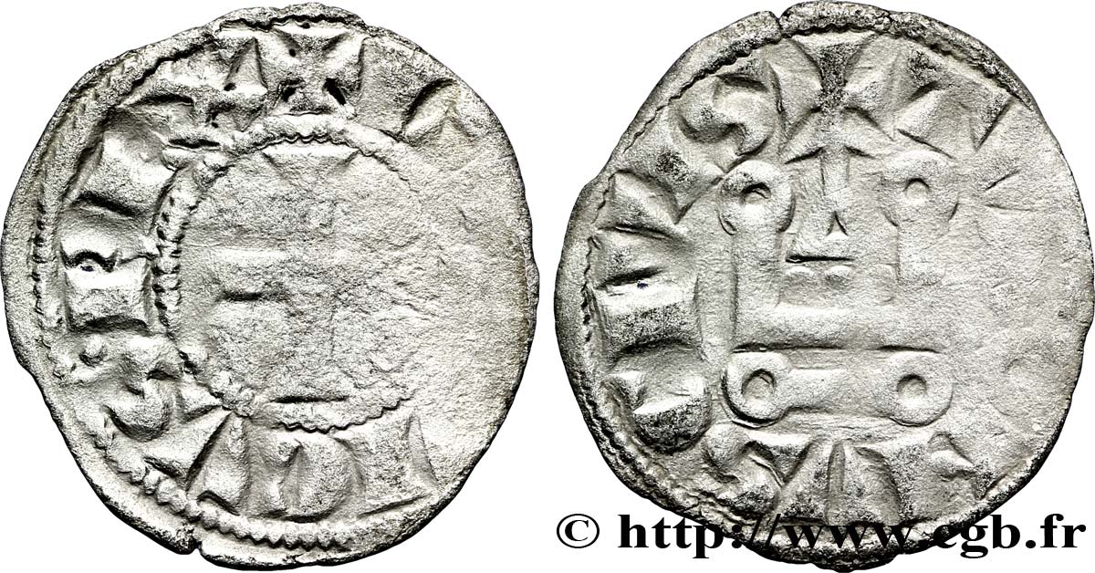 LOUIS IX DIT &nbsp;SAINT LOUIS&nbsp; Denier tournois n.d. s.l. TB