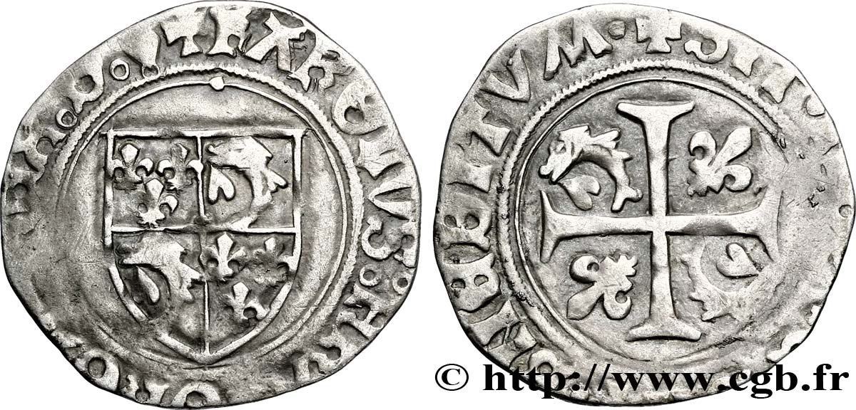 CHARLES VIII Douzain du Dauphiné n.d. Crémieu TB+