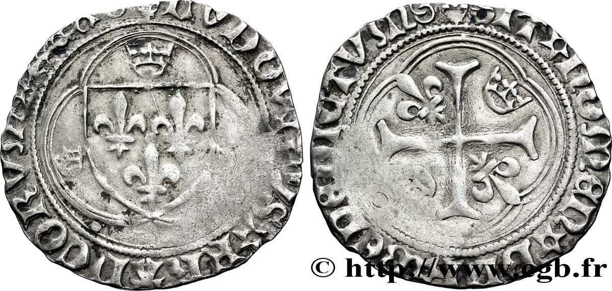 LOUIS XII LE PÈRE DU PEUPLE Douzain ou grand blanc à la couronne n.d. Troyes TB+