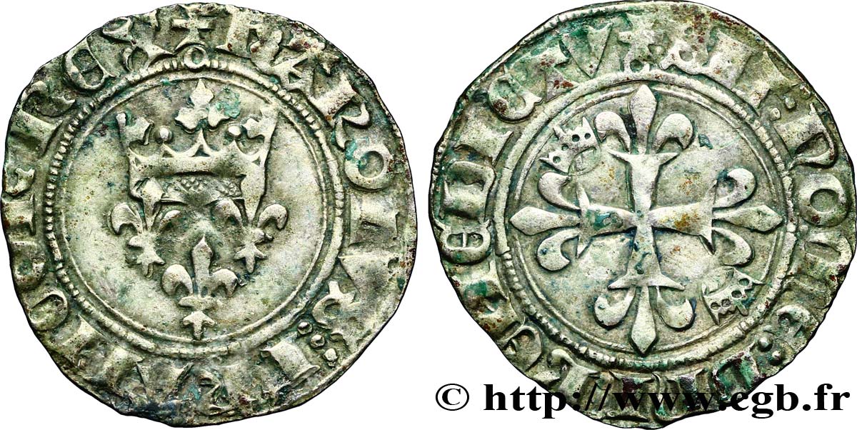 CHARLES VI LE FOU OU LE BIEN AIMÉ Gros dit &nbsp;florette&nbsp; n.d. Paris TTB