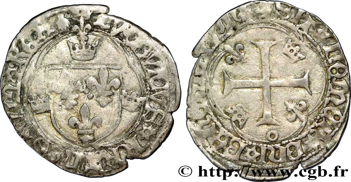 LOUIS XII LE PÈRE DU PEUPLE Douzain ou grand blanc à la couronne n.d. Dijon TB