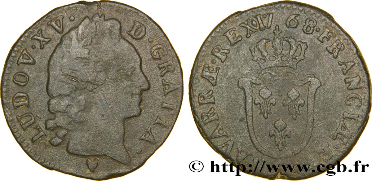 LOUIS XV  THE WELL-BELOVED  Sol d Aix 1768 Aix-en-Provence VF