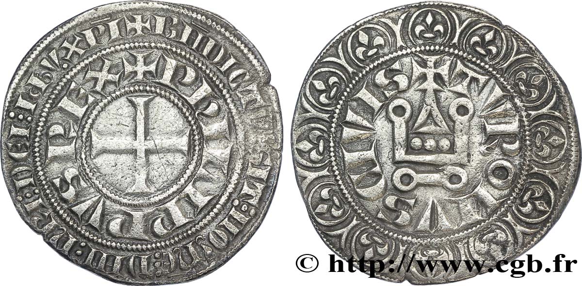 FELIPE III  THE BOLD  AND FELIPE IV  THE FAIR  Gros tournois à l O rond n.d. s.l. BC+