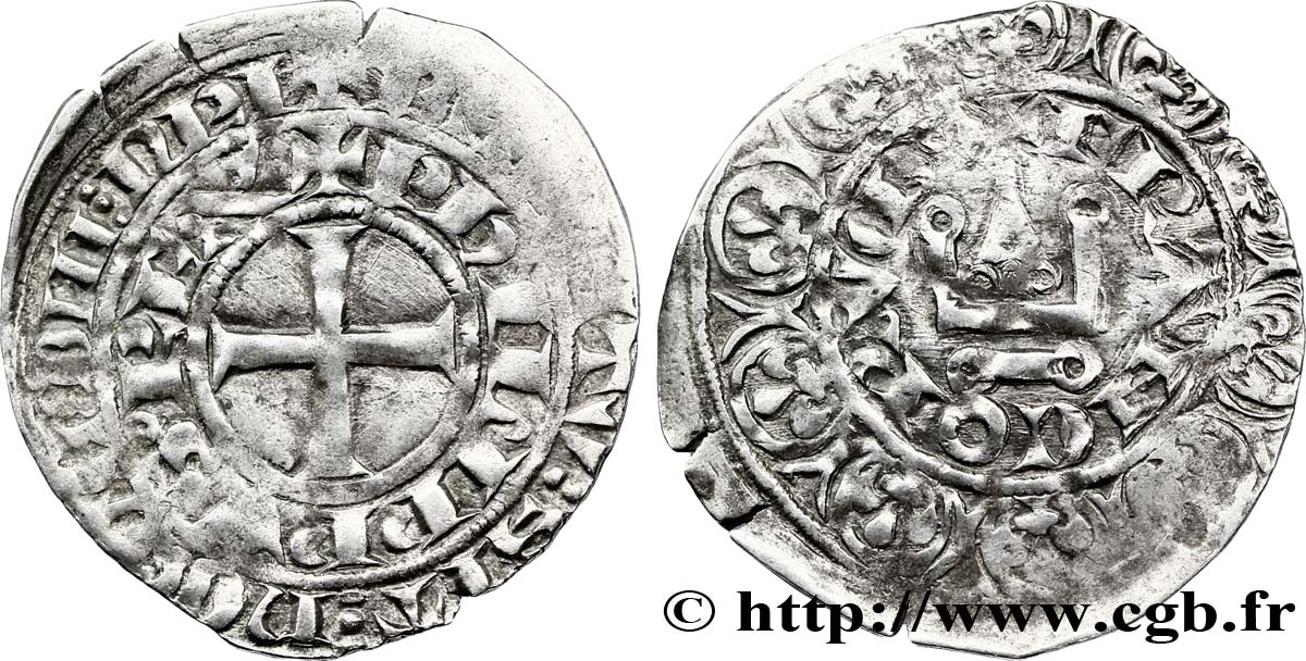 PHILIPPE VI DE VALOIS Maille blanche n.d. s.l. TB