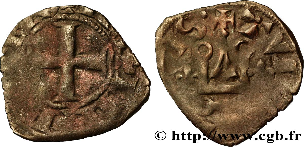 PHILIPPE VI DE VALOIS Denier tournois, 4e type n.d. s.l. B