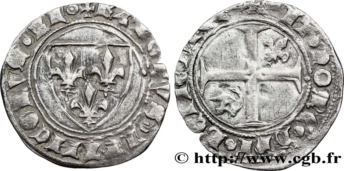 CHARLES VI LE FOU OU LE BIEN AIMÉ Demi-guénar n.d. Toulouse TB+