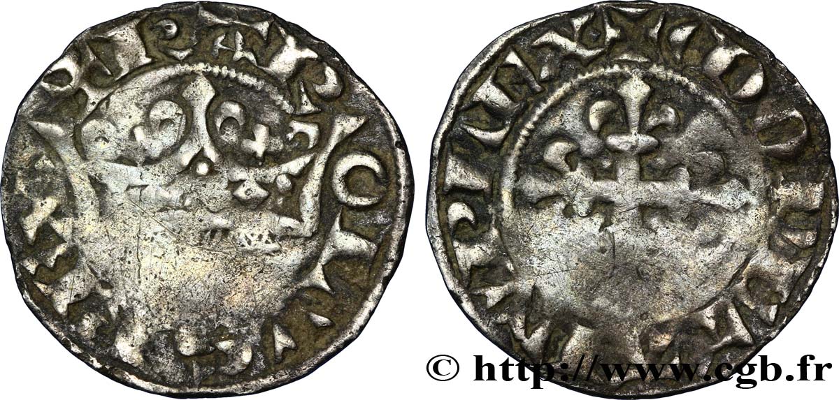 CHARLES IV LE BEL Double parisis n.d.  TB+