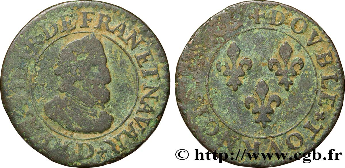HENRY IV Double tournois 1609 Lyon S