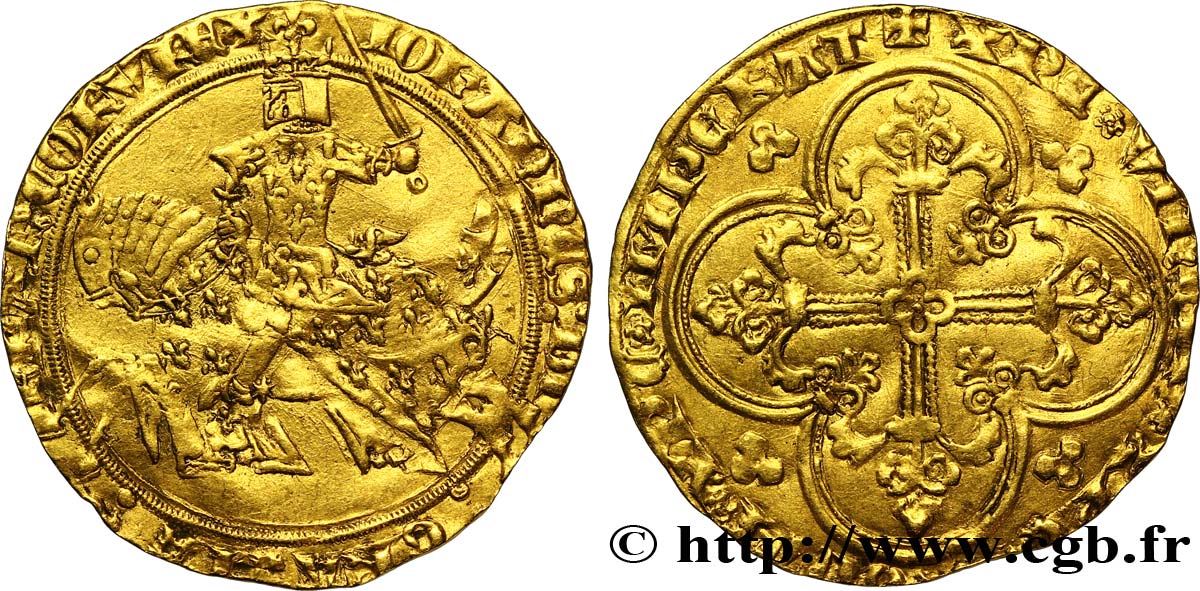 JEAN II LE BON Franc à cheval n.d.  TB+