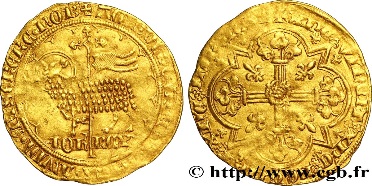 JOHN II &nbsp;THE GOOD&nbsp; Mouton d&nbsp;or n.d. s.l. XF