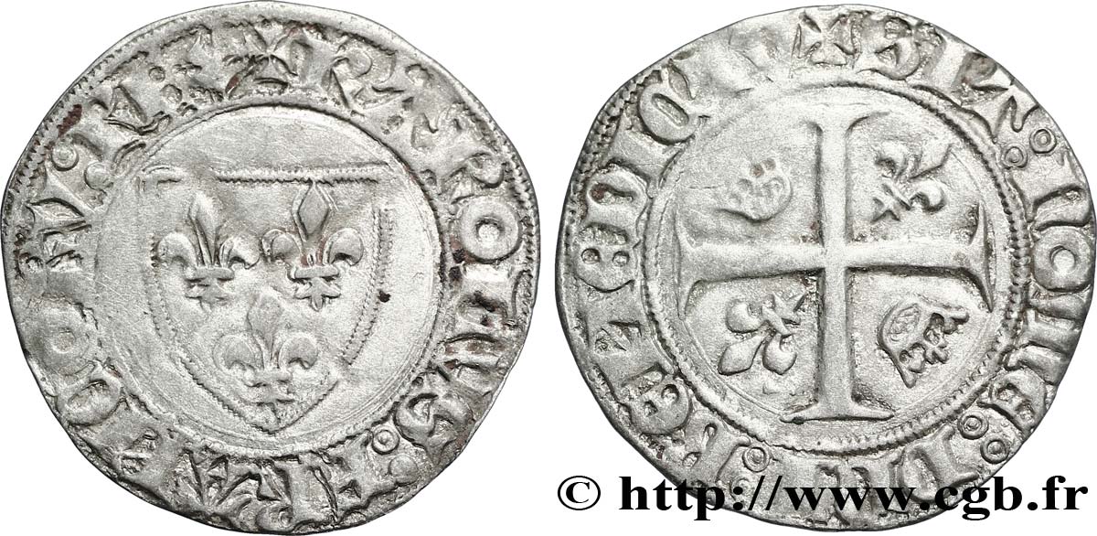 CHARLES VI LE FOU OU LE BIEN AIMÉ Blanc dit  guénar  n.d. Paris TB