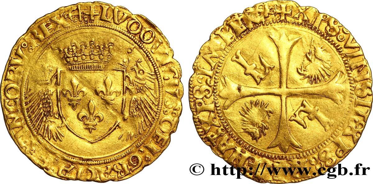 LOUIS XII  Écu d&nbsp;or aux porcs-épics n.d. Bayonne XF