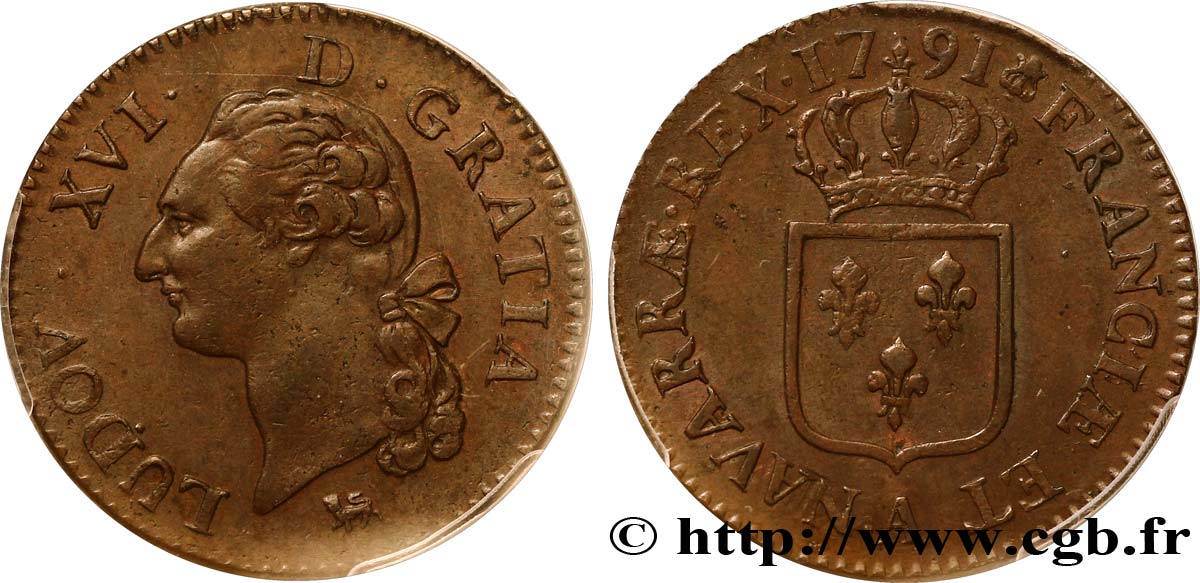 LOUIS XVI (MONARQUE CONSTITUTIONNEL)  Sol dit &nbsp;à l&nbsp;écu&nbsp; 1791 Paris SUP