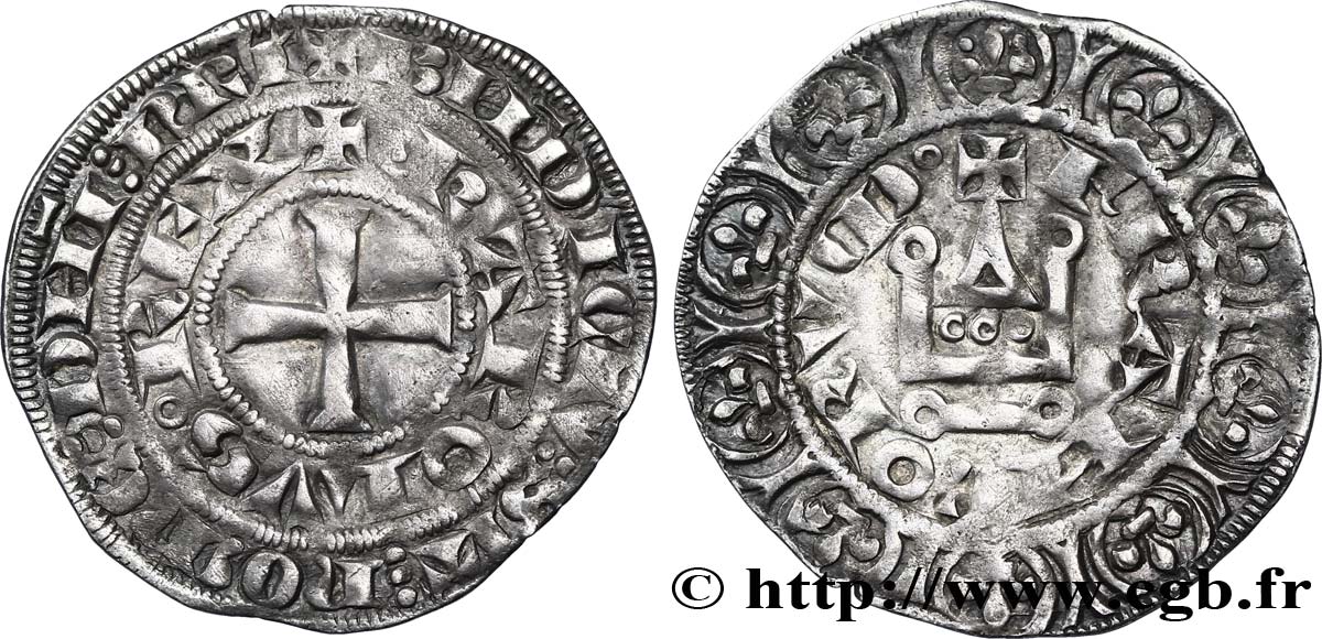 CHARLES IV LE BEL Maille blanche n.d. s.l. TTB
