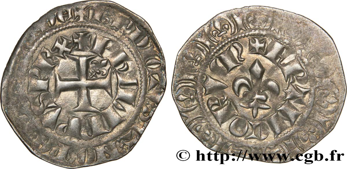 PHILIPPE VI DE VALOIS Gros à la fleur de lis n.d. s.l. TTB+