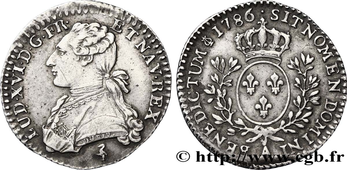 LOUIS XVI Dixième d&nbsp;écu aux branches d&nbsp;olivier 1786 Paris TTB+