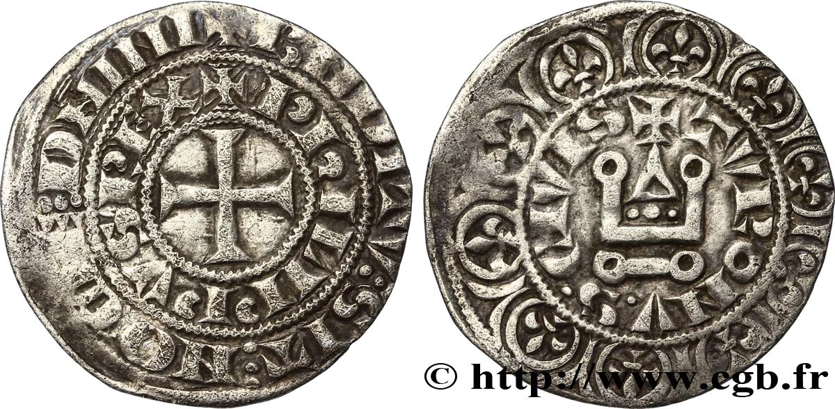 PHILIPPE IV LE BEL Maille tierce à l O rond n.d.  TB+