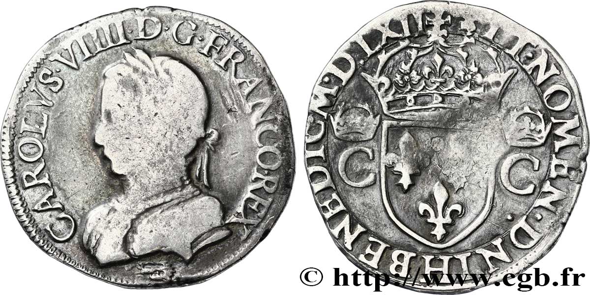 CHARLES IX Teston, 2e type 1562 La Rochelle TB+