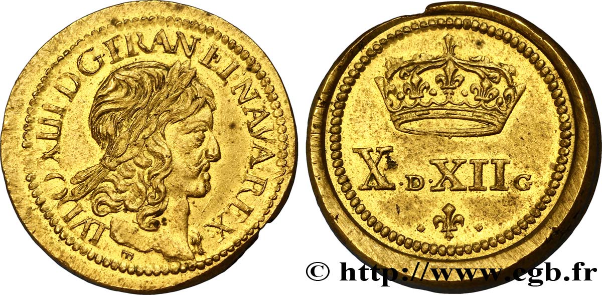 LOUIS XIII LE JUSTE Poids monétaire pour le demi-écu d’argent n.d.  SUP