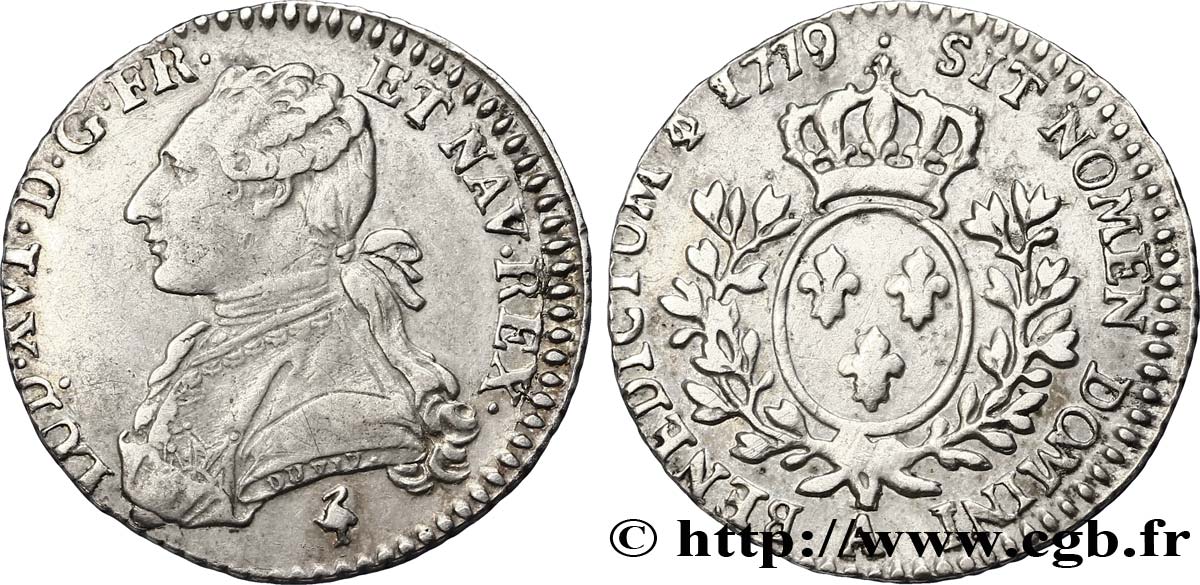 LOUIS XVI Dixième d&nbsp;écu aux branches d&nbsp;olivier 1779 Paris TTB+