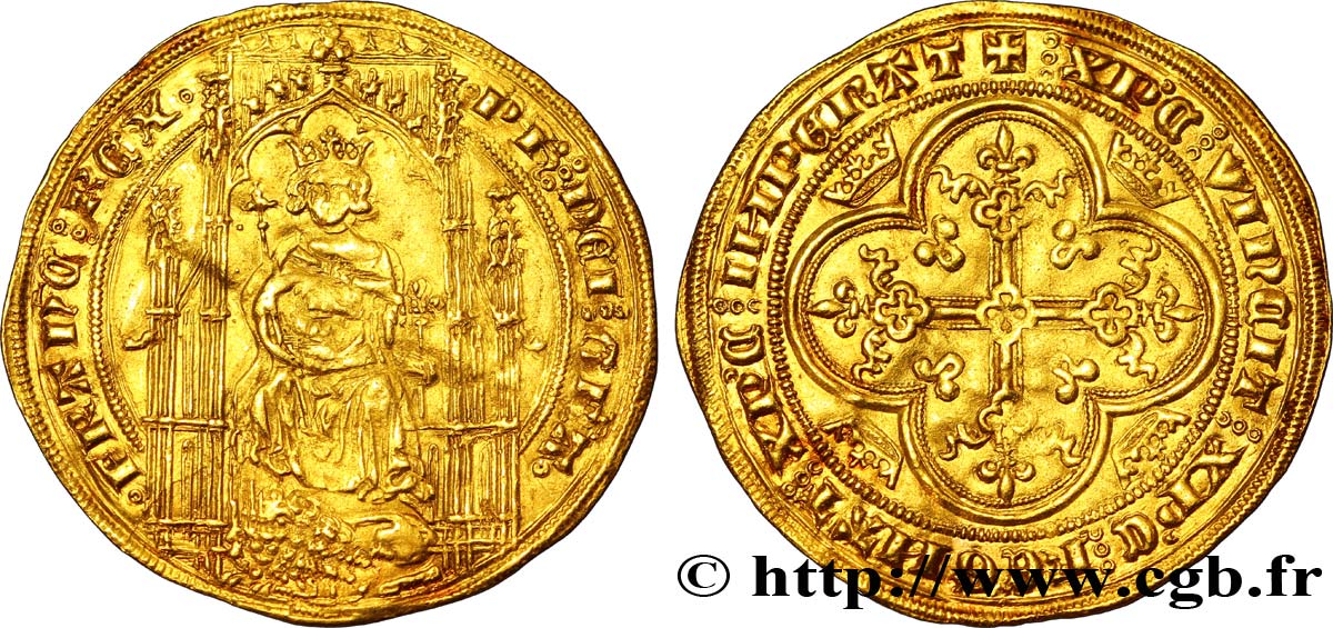 PHILIPPE VI DE VALOIS Lion d’or n.d.  TTB/TTB+