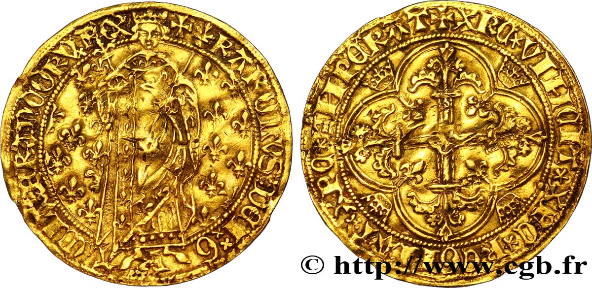 CHARLES VII LE VICTORIEUX Royal d or n.d. Limoges TTB