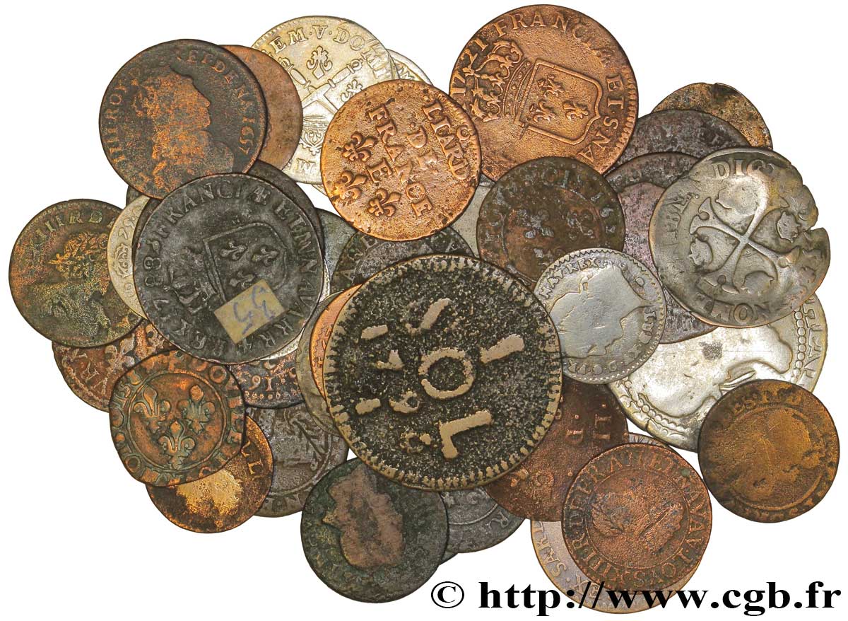 LOTS Quarante monnaies royales, états et métaux divers n.d.  