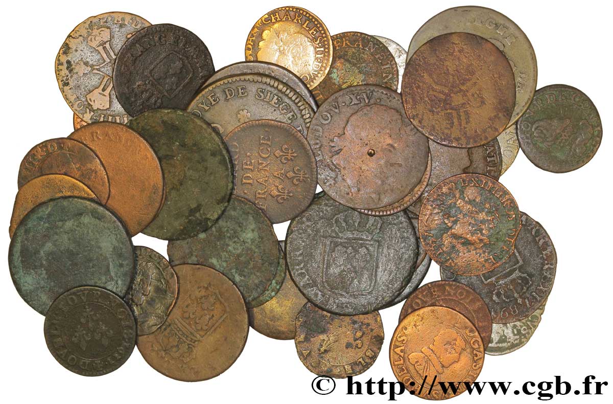 LOTTE Quarante monnaies royales, états et métaux divers n.d.  