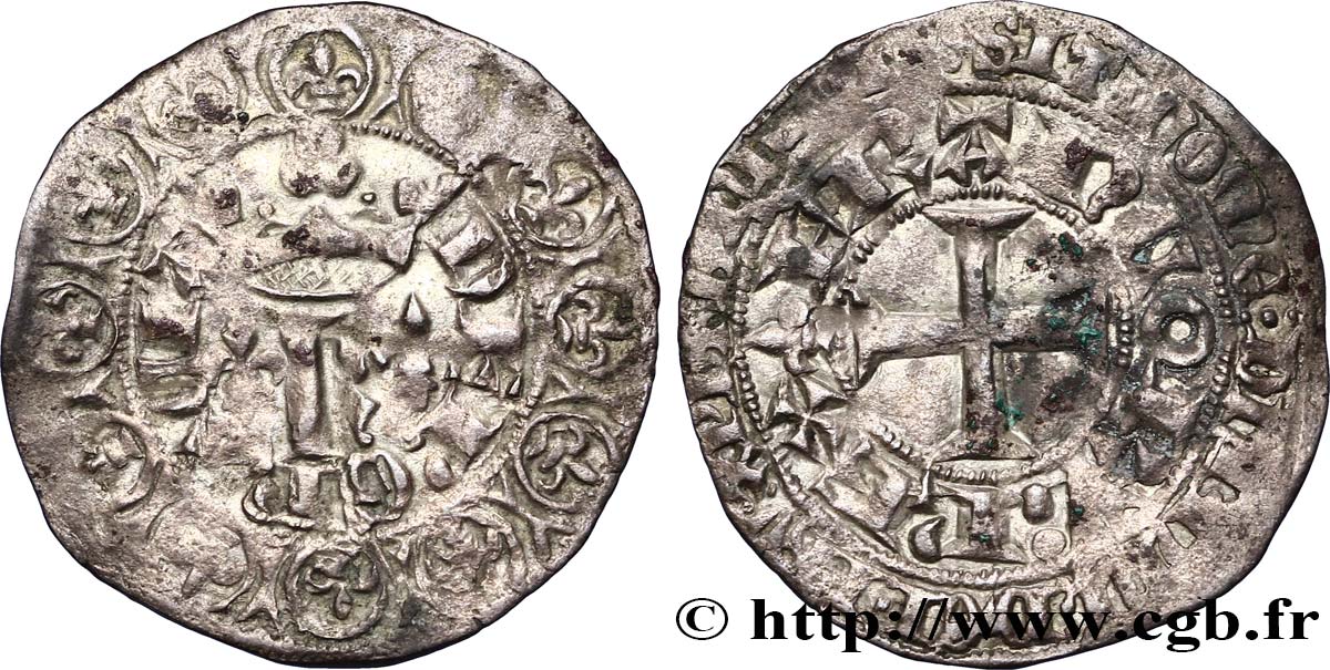 CHARLES V LE SAGE Blanc au K 20/04/1365   TB+