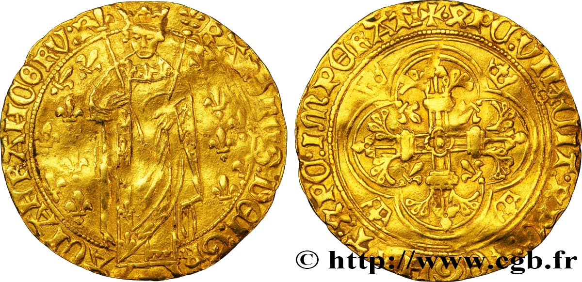 CHARLES VII  THE WELL SERVED  Royal d or n.d. Tours XF