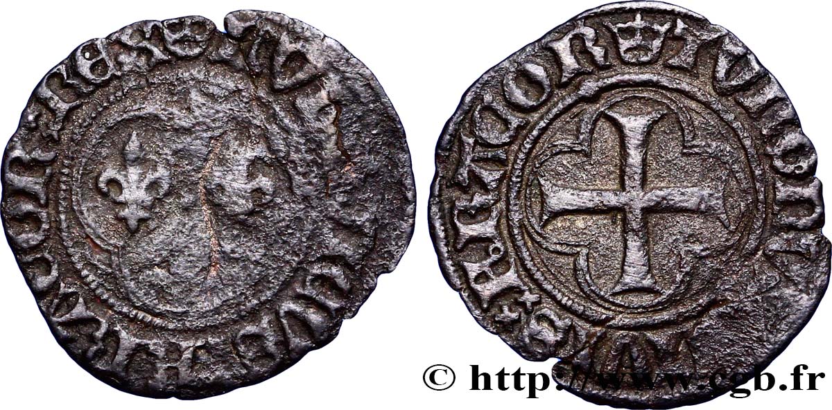 LOUIS XI LE PRUDENT Denier tournois  n.d. Paris TB+/TTB