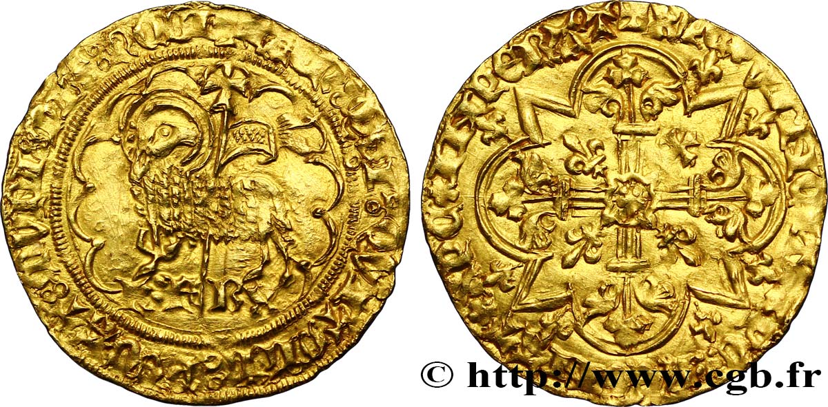 CHARLES VI LE FOU OU LE BIEN AIMÉ Agnel d&nbsp;or n.d. Toulouse TTB+
