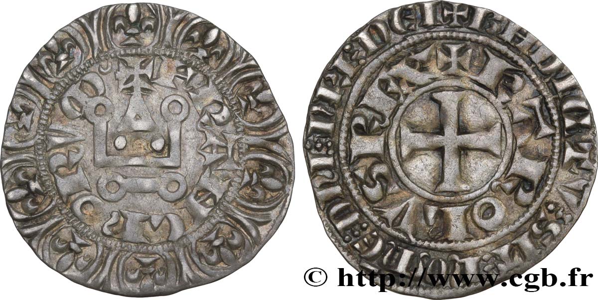 CHARLES IV  THE FAIR  Maille blanche n.d.  XF
