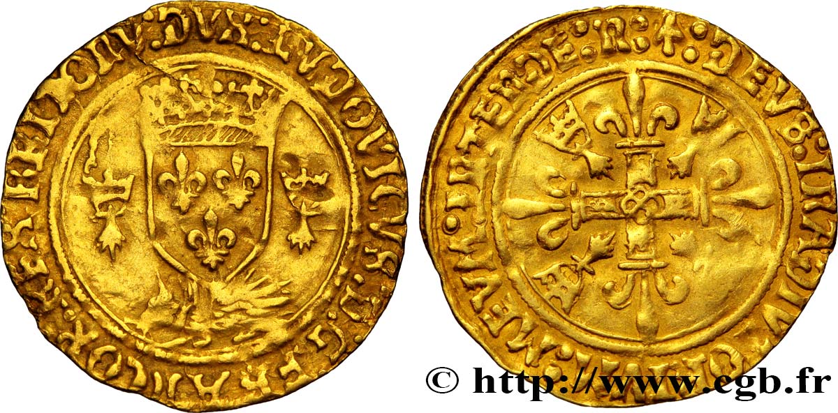 LOUIS XII LE PÈRE DU PEUPLE Écu d or aux porcs-épics de Bretagne, 2e type 19/11/1507 Nantes TTB
