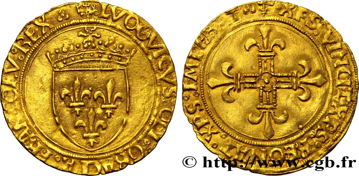 LOUIS XII  Écu d or au soleil 25/04/1498 Lyon q.SPL