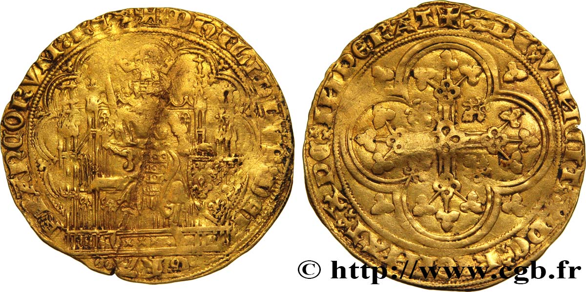PHILIPPE VI DE VALOIS Écu d or à la chaise n.d.  B+
