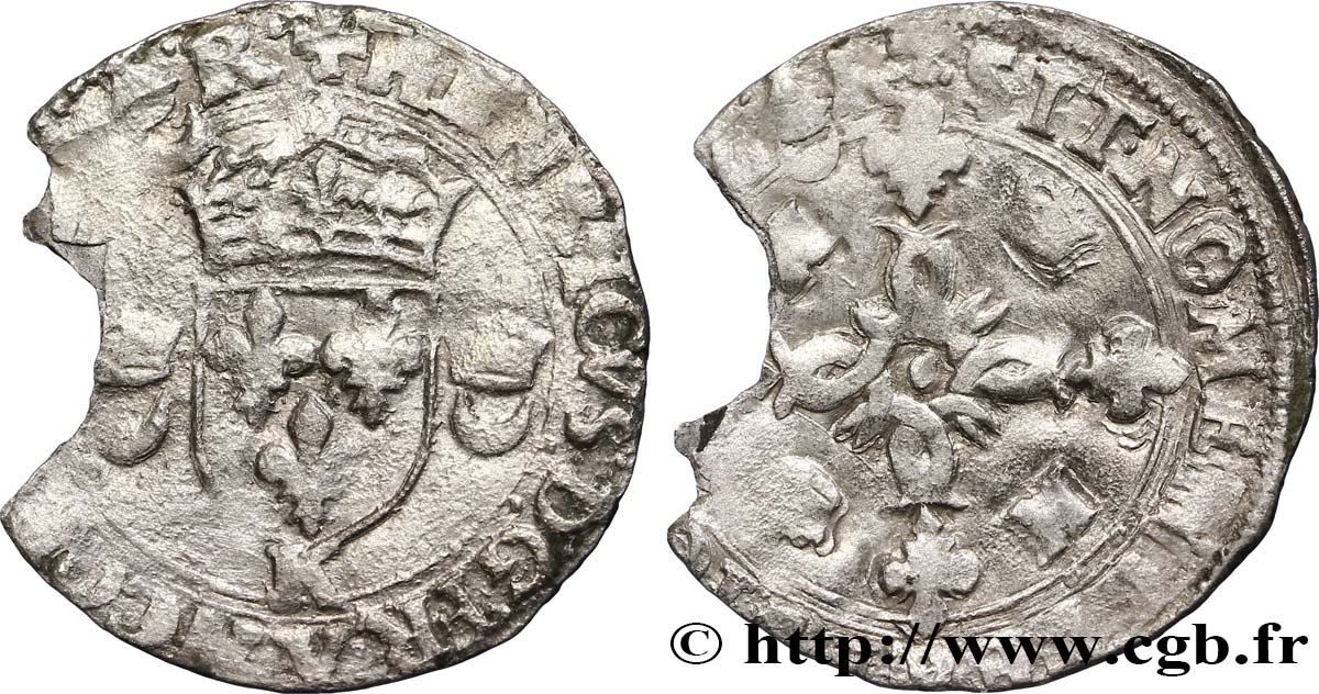 HENRI II Douzain aux croissants 155[.] Bordeaux TB