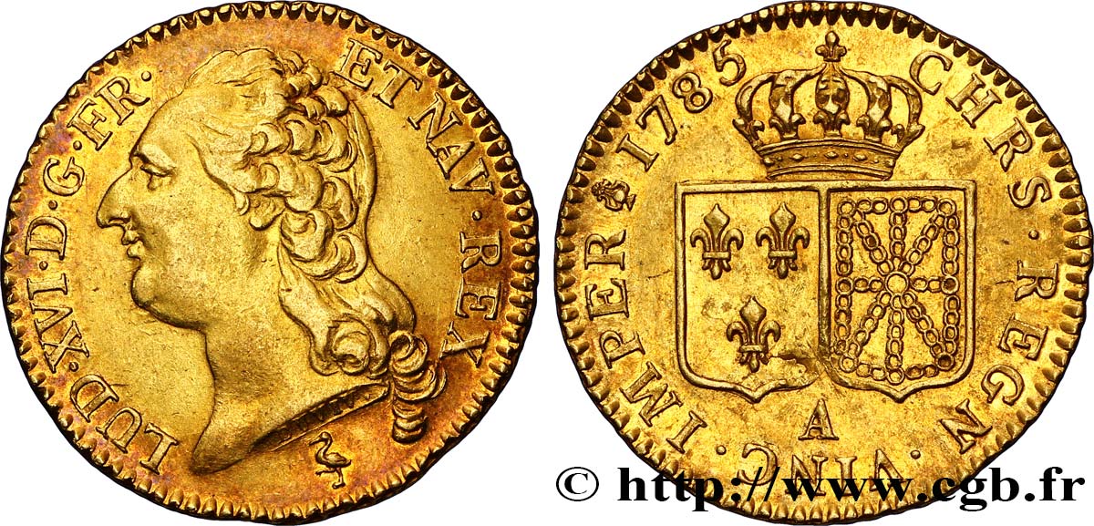 LOUIS XVI Louis d or dit  aux écus accolés  1785 Paris AU/AU