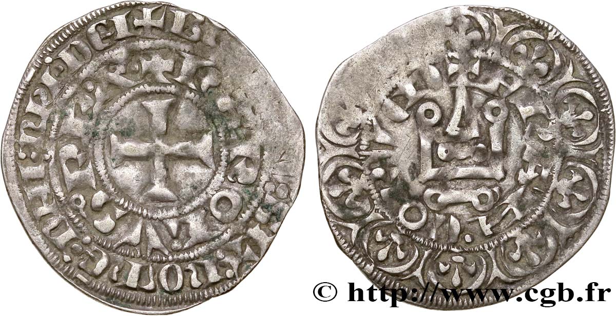 CHARLES IV LE BEL Maille blanche n.d. s.l. TTB