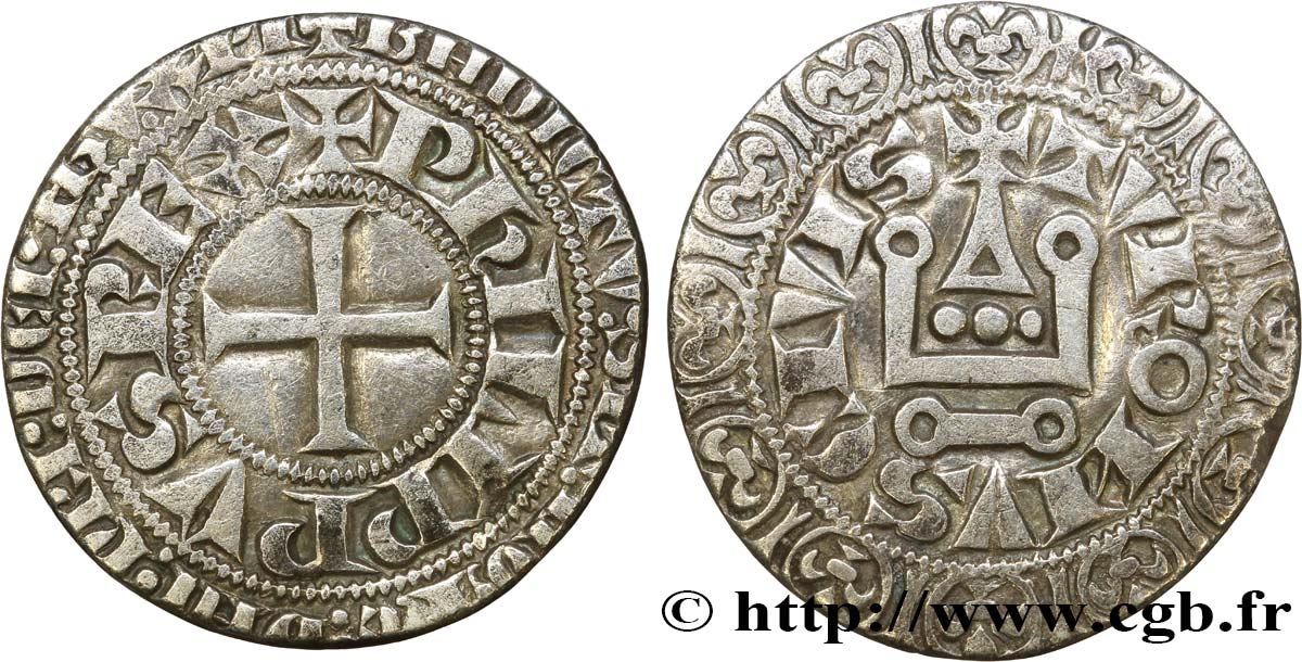 PHILIPPE IV LE BEL Gros tournois à l&nbsp;O rond n.d. s.l. TTB