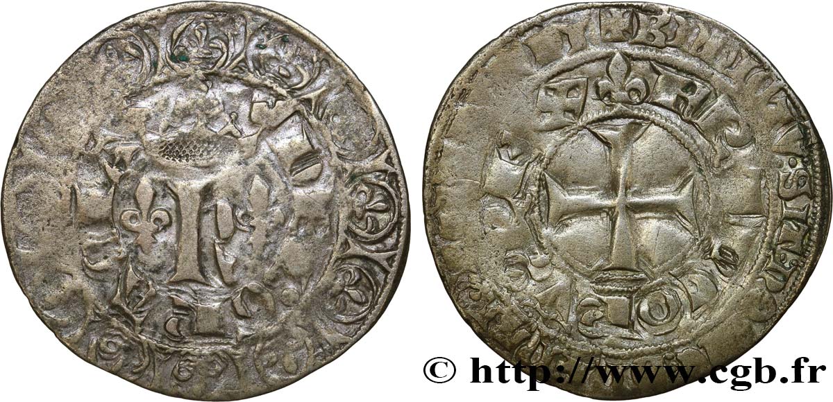 CHARLES V LE SAGE Blanc au K 20/04/1365   TB