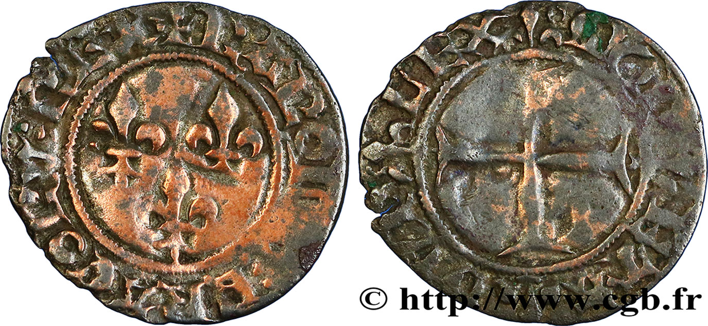 CHARLES VI LE FOU OU LE BIEN AIMÉ Double tournois n.d. Atelier indéterminé TB